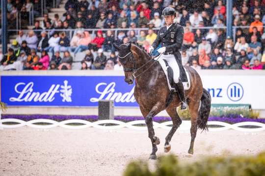 Das Bild zeigt Frederic Wandres im Lindt-Preis (Foto: CHIO Aachen/Franziska Sack).