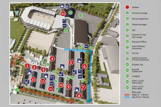 CHIO Aachen 2024- Siteplan stables