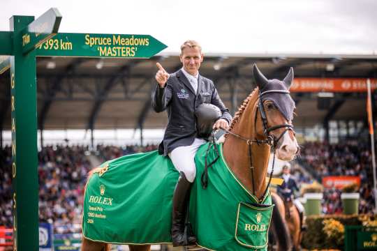 The photo shows the winner of the Rolex Grand Prix at the CHIO Aachen 2024, André Thieme. (Photo: CHIO Aachen/Franziska Sack)